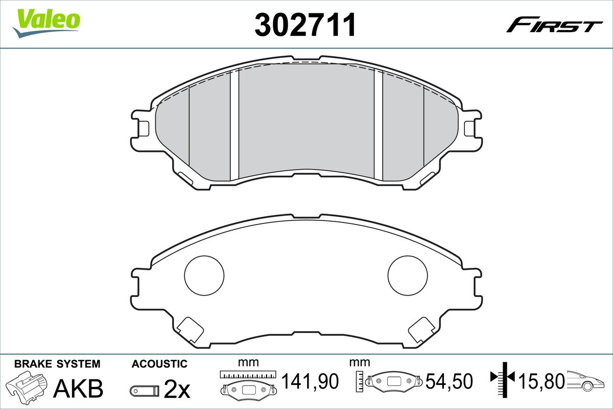 VALEO Fékbetét, mind 302711_VALEO